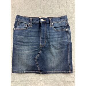 We The Free Twenty Seven Denim Skirt Dark‎ Wash Mini Skirt Women's